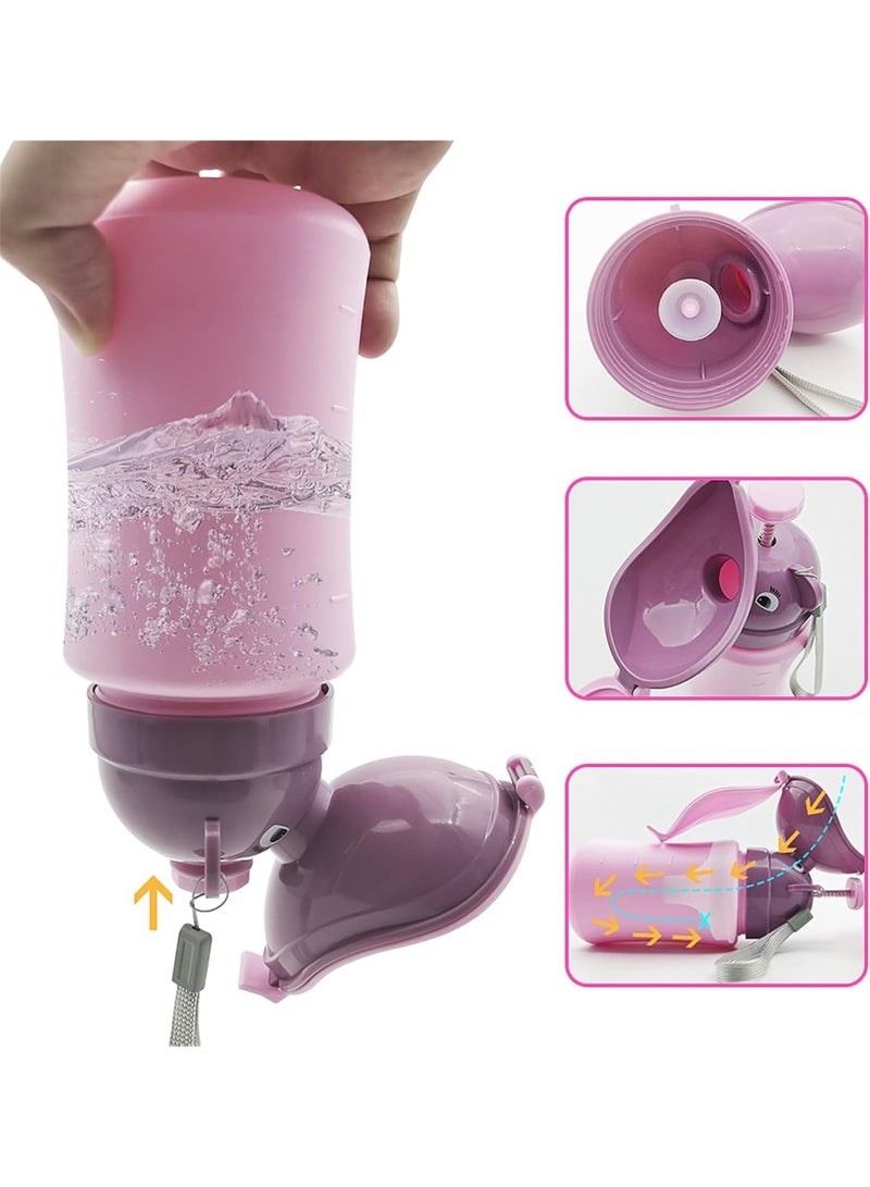 Travel Potty, Portable Elephant Leakproof Potty Urinal Emergency Toilet Pee Bottle Cup Jar for Toddlers Kids  and Potty Pee Training for Outdoor Car Travel Road Trip Camping Park Beach(Pink) ﻿ - Image 3